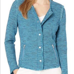 NWT Blue Tweed Knit Jacket